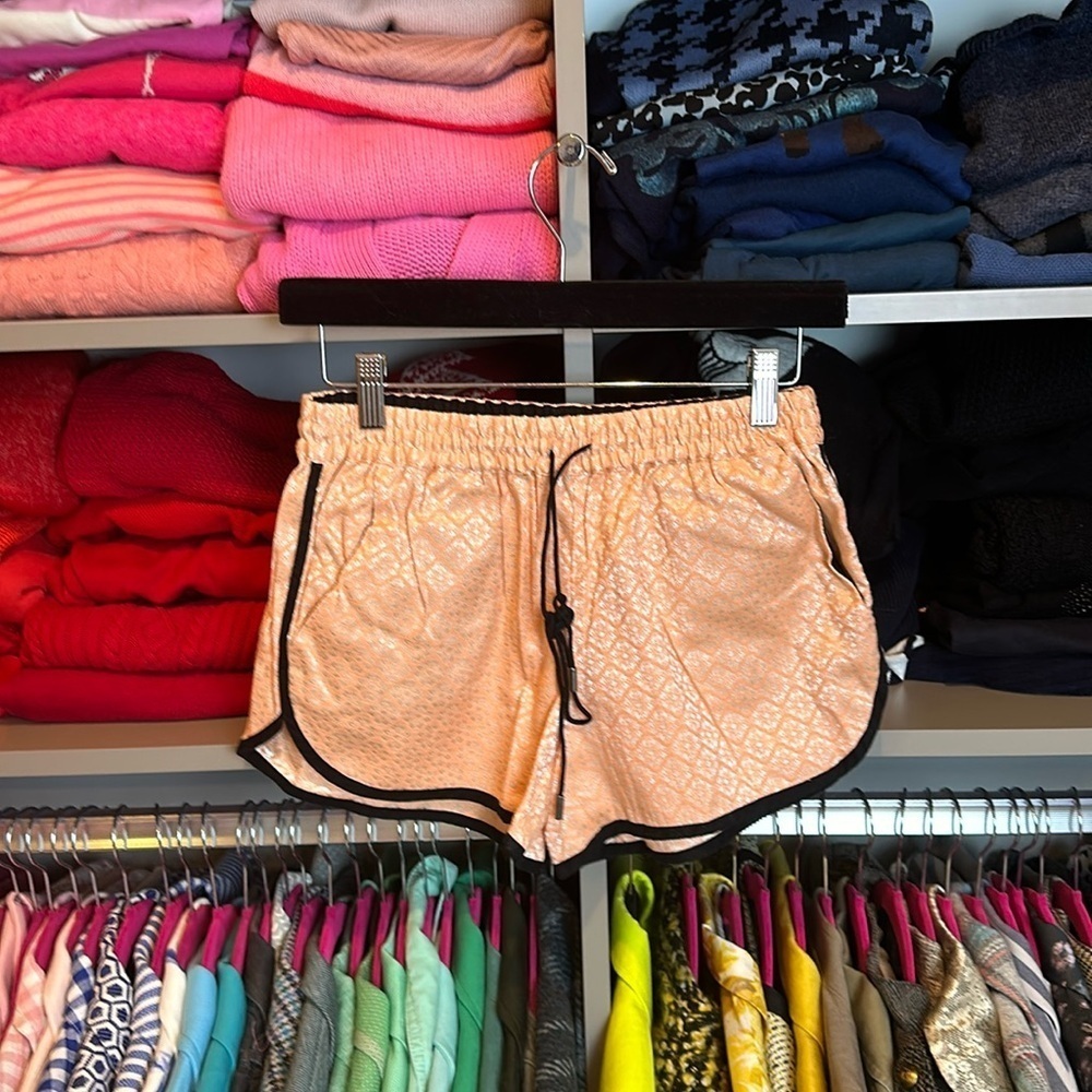 Victoria’s Secret orange and black with silver design 3 1/2” shorts size XS